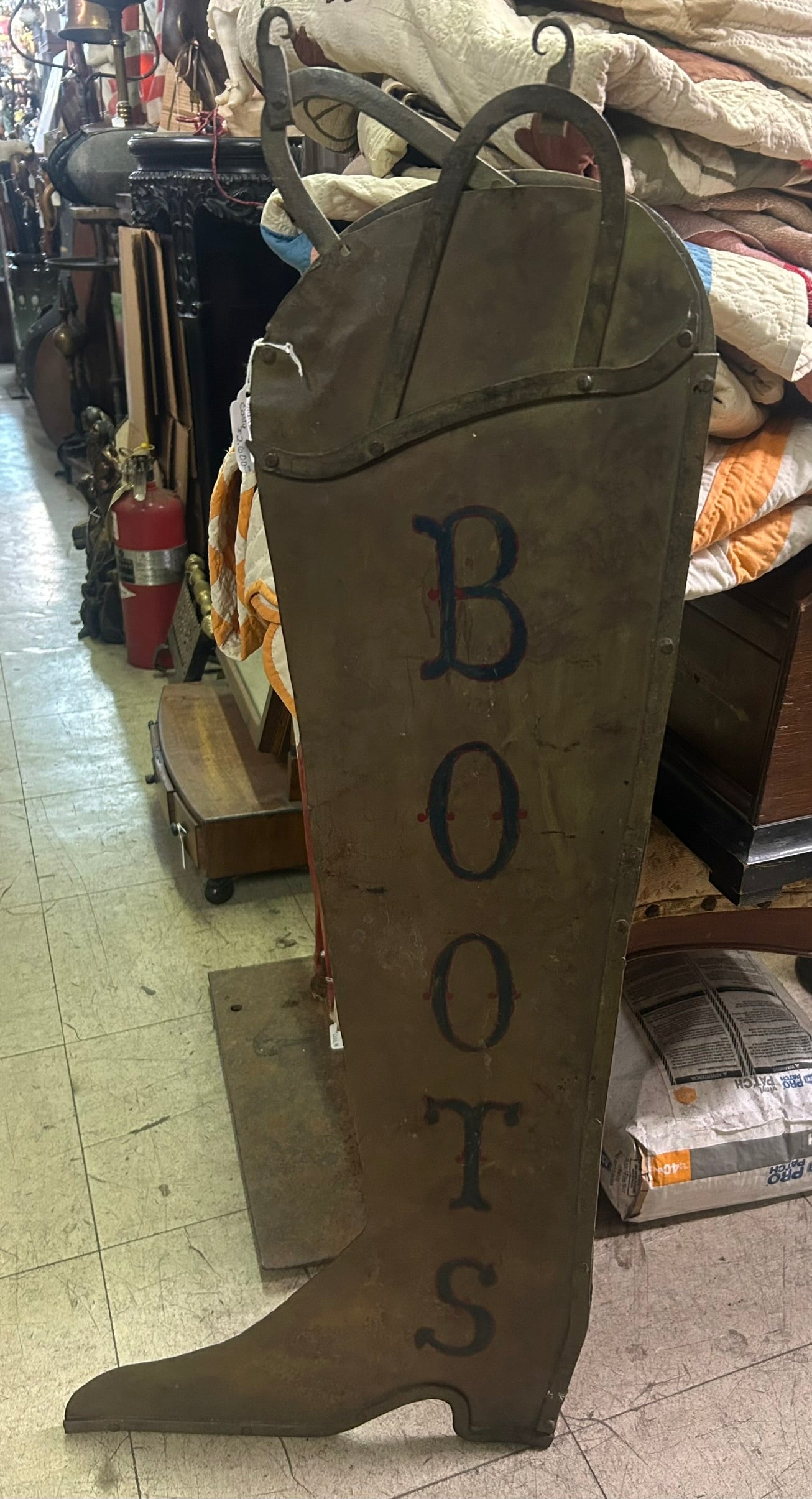 ANTIQUE FIGURAL BOOTS SIGN