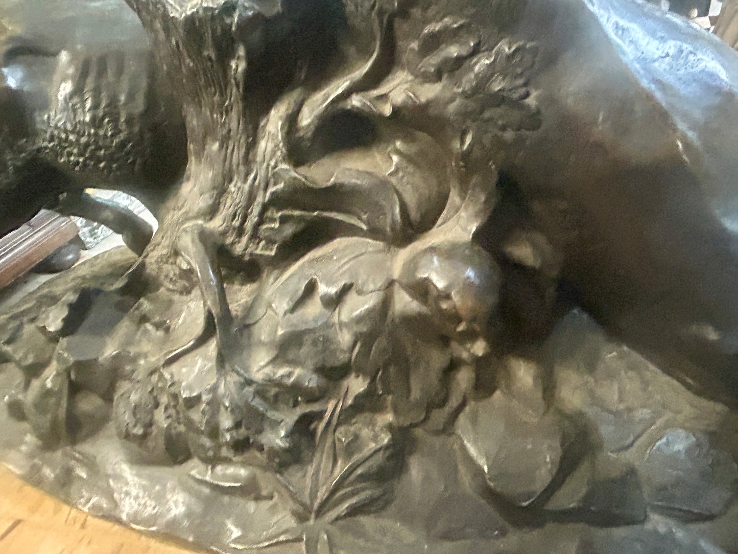 FIGHTING BULLS MONUMENTAL BRONZE JEAN BAPTISTE CLESINGER SCULPTURE.