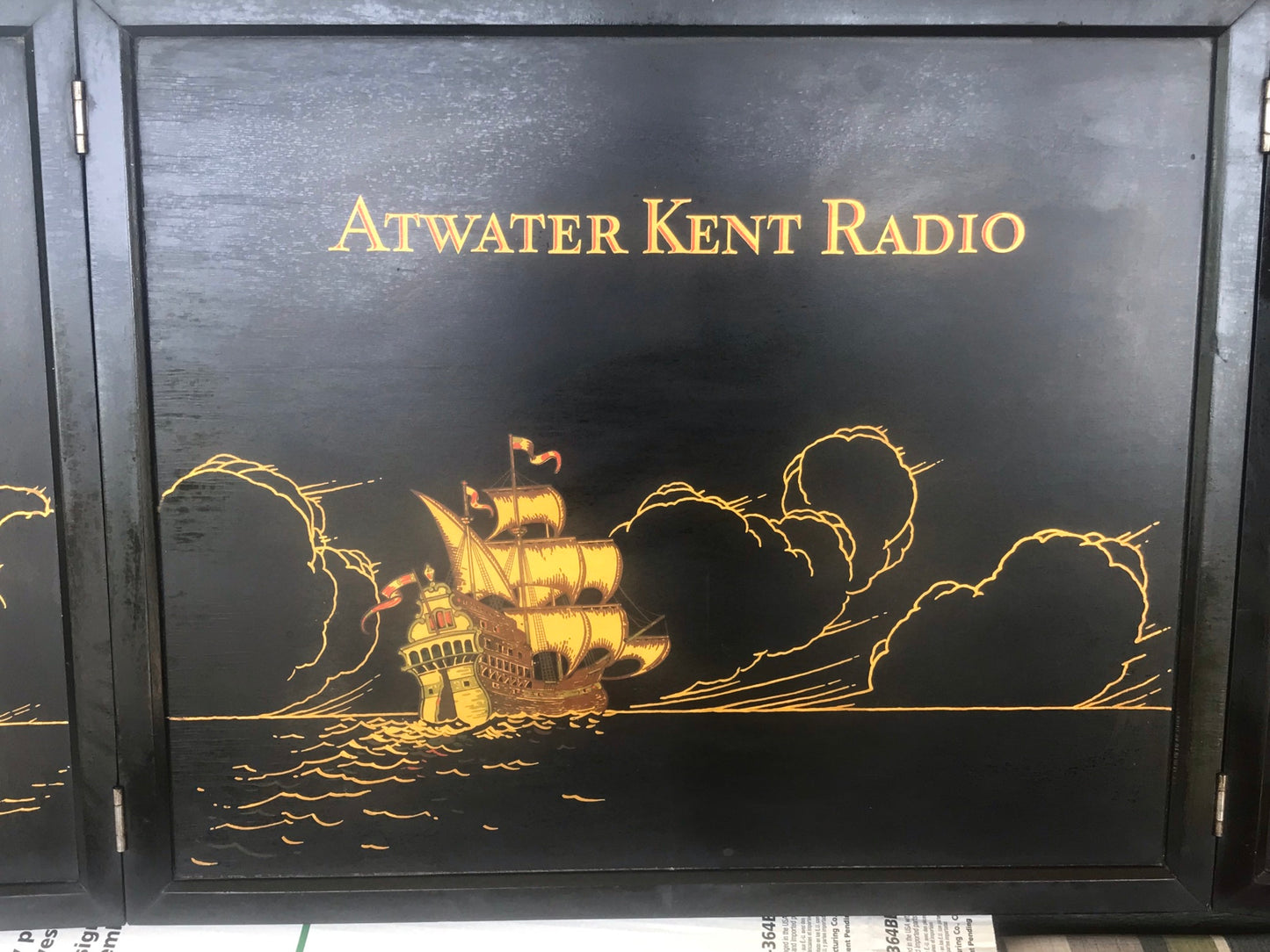 ATWATER KENT RADIO ANTIQUE ADVERTISING SCREEN