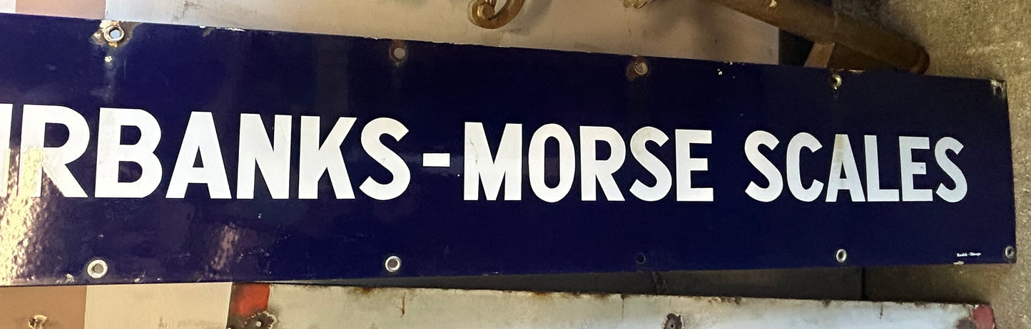 FAIRBANKS-MORSE SCALES PORCELAIN ENAMEL SIGN