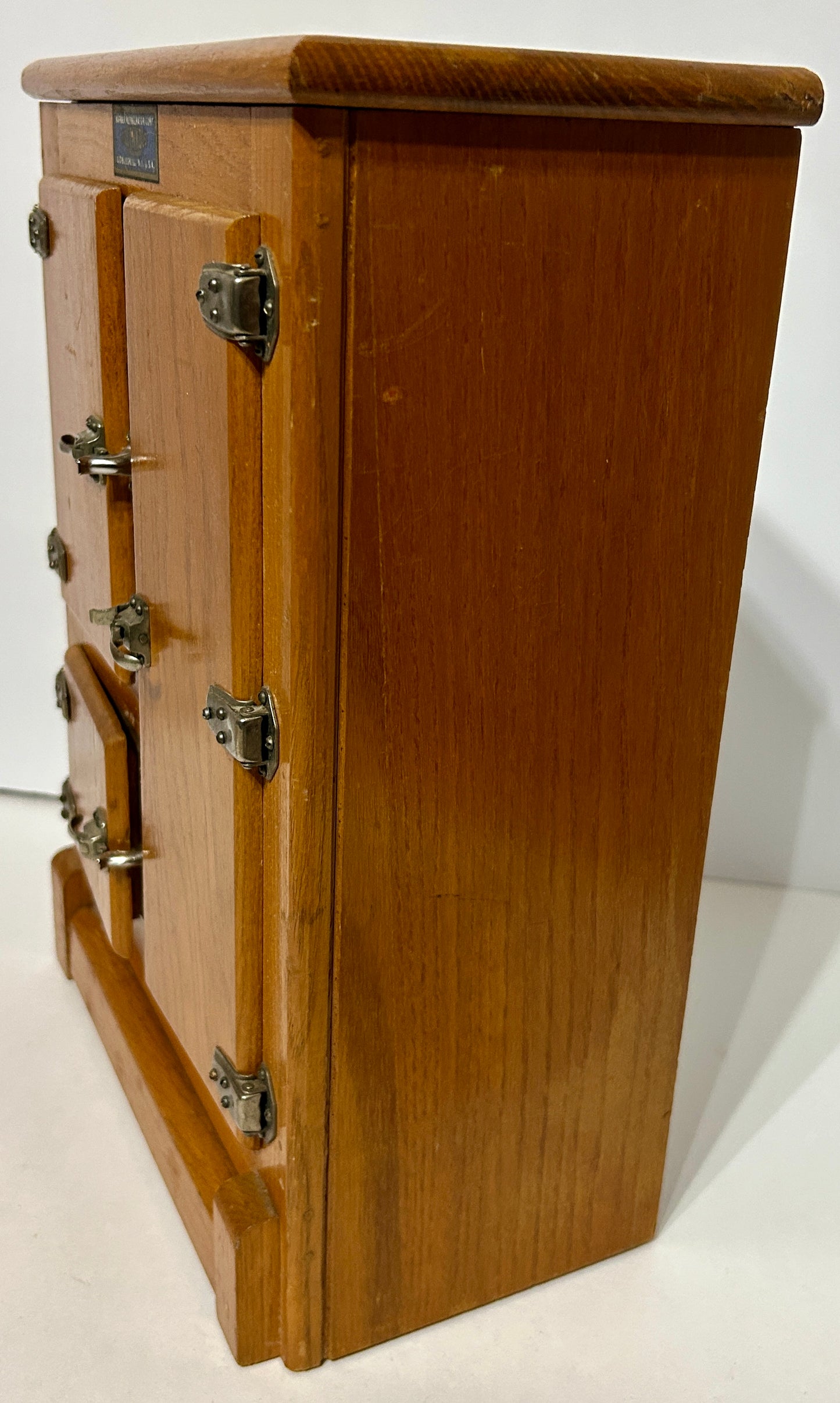 ANTIQUE SALESMAN SAMPLE ICE BOX FOR HARDER REFRIGERATOR __"KLEENKOLD"