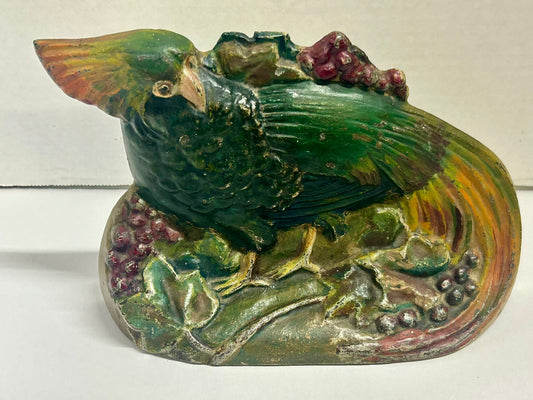 CAST IRON DOORSTOP COCKATIEL OR BIRD OF PARADISE