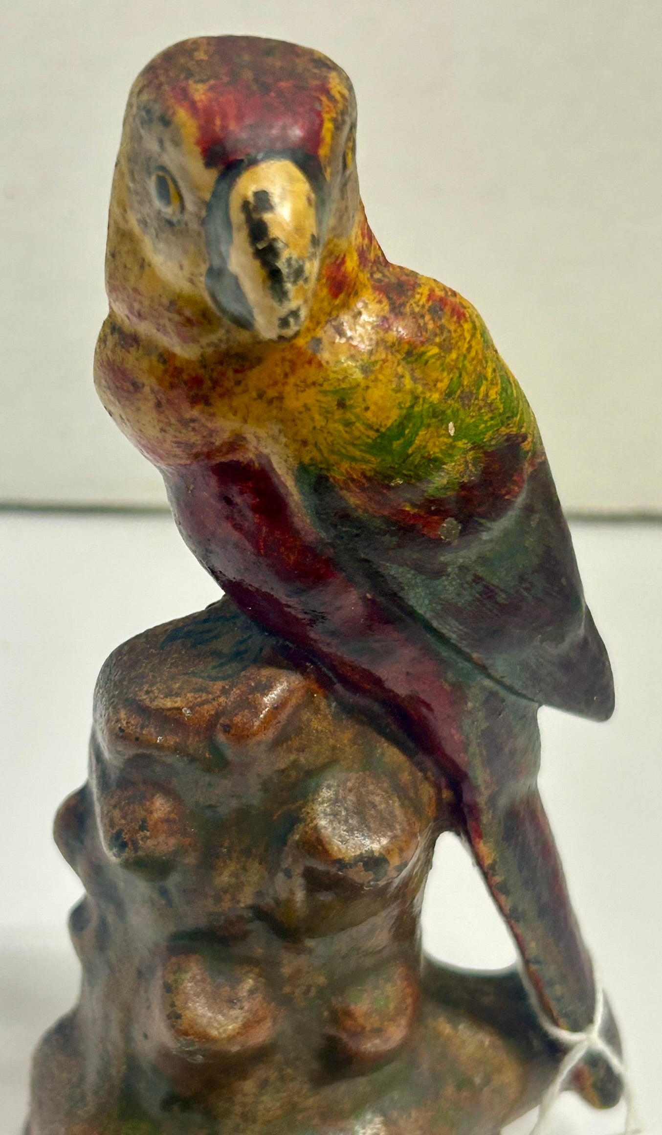 ANTIQUE PARROT CAST IRON DOORSTOP