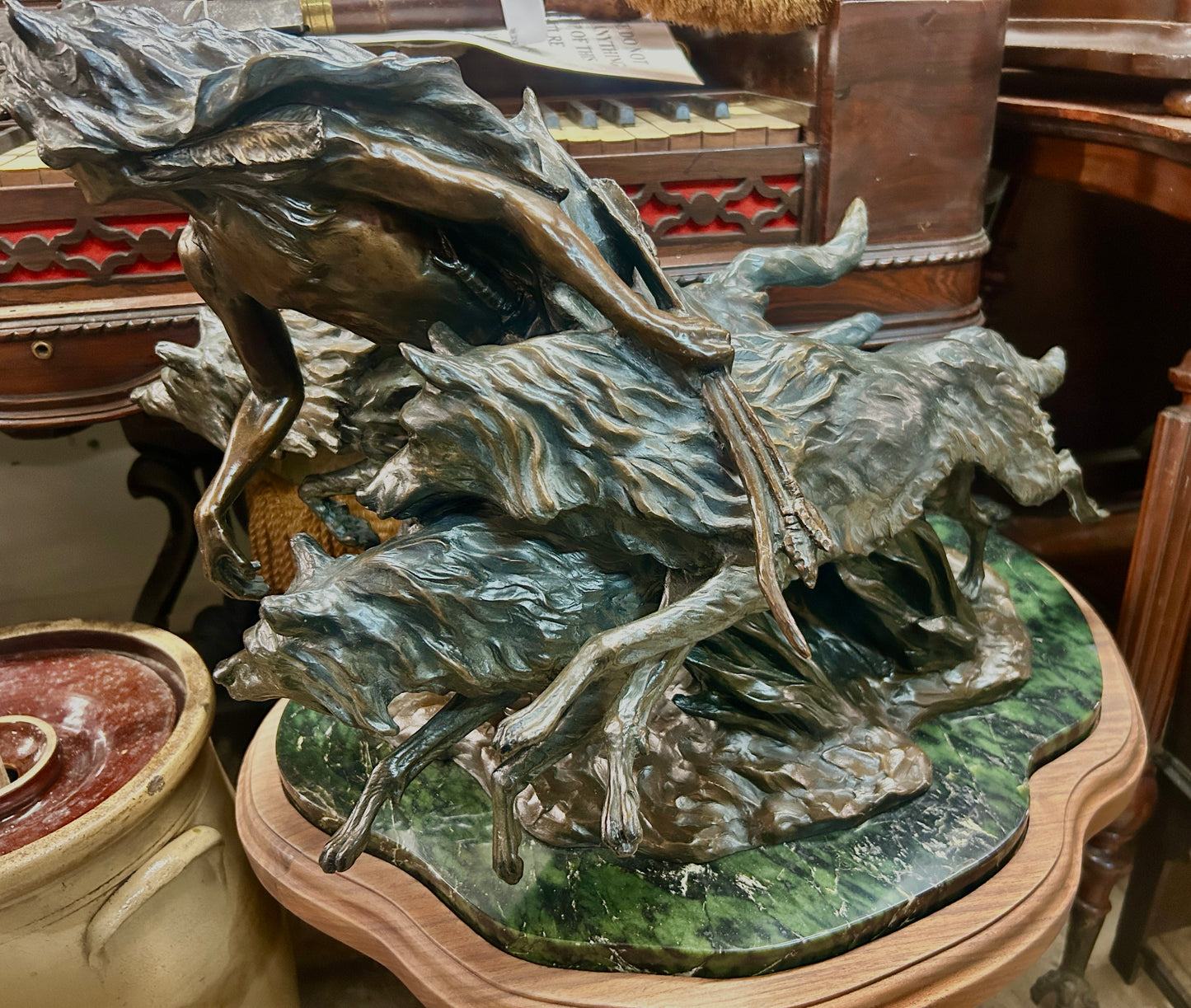 KEN PAYNE BRONZE SCULPTURE "NIGHT SHADOWS"