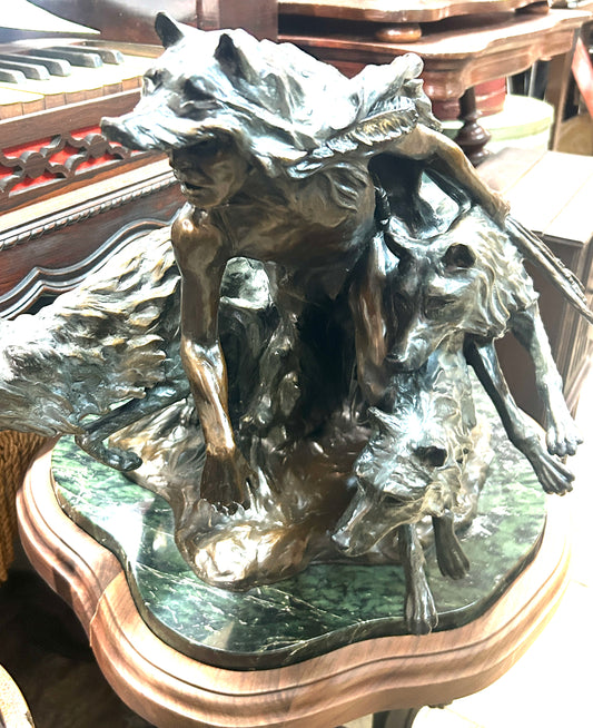 KEN PAYNE BRONZE SCULPTURE "NIGHT SHADOWS"