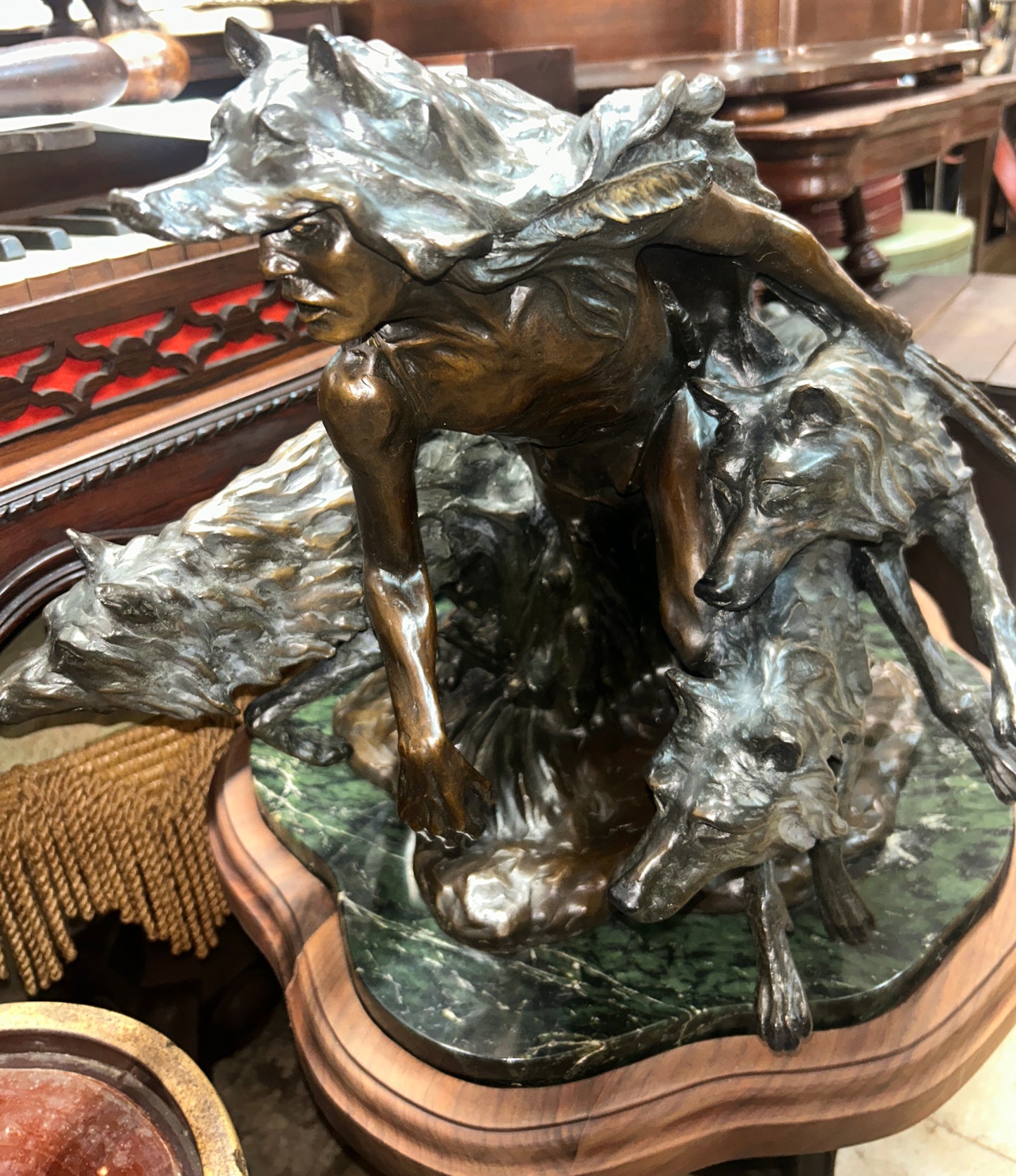 KEN PAYNE BRONZE SCULPTURE "NIGHT SHADOWS"