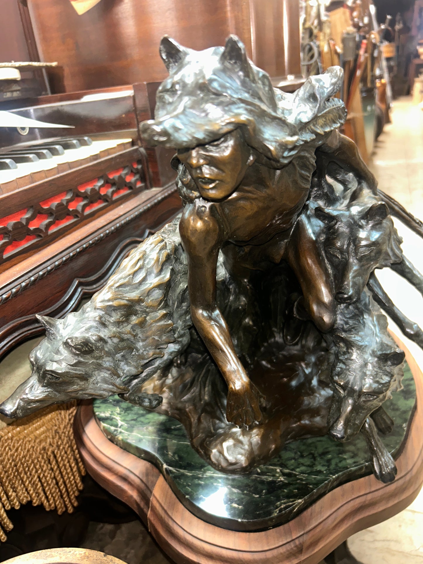 KEN PAYNE BRONZE SCULPTURE "NIGHT SHADOWS"