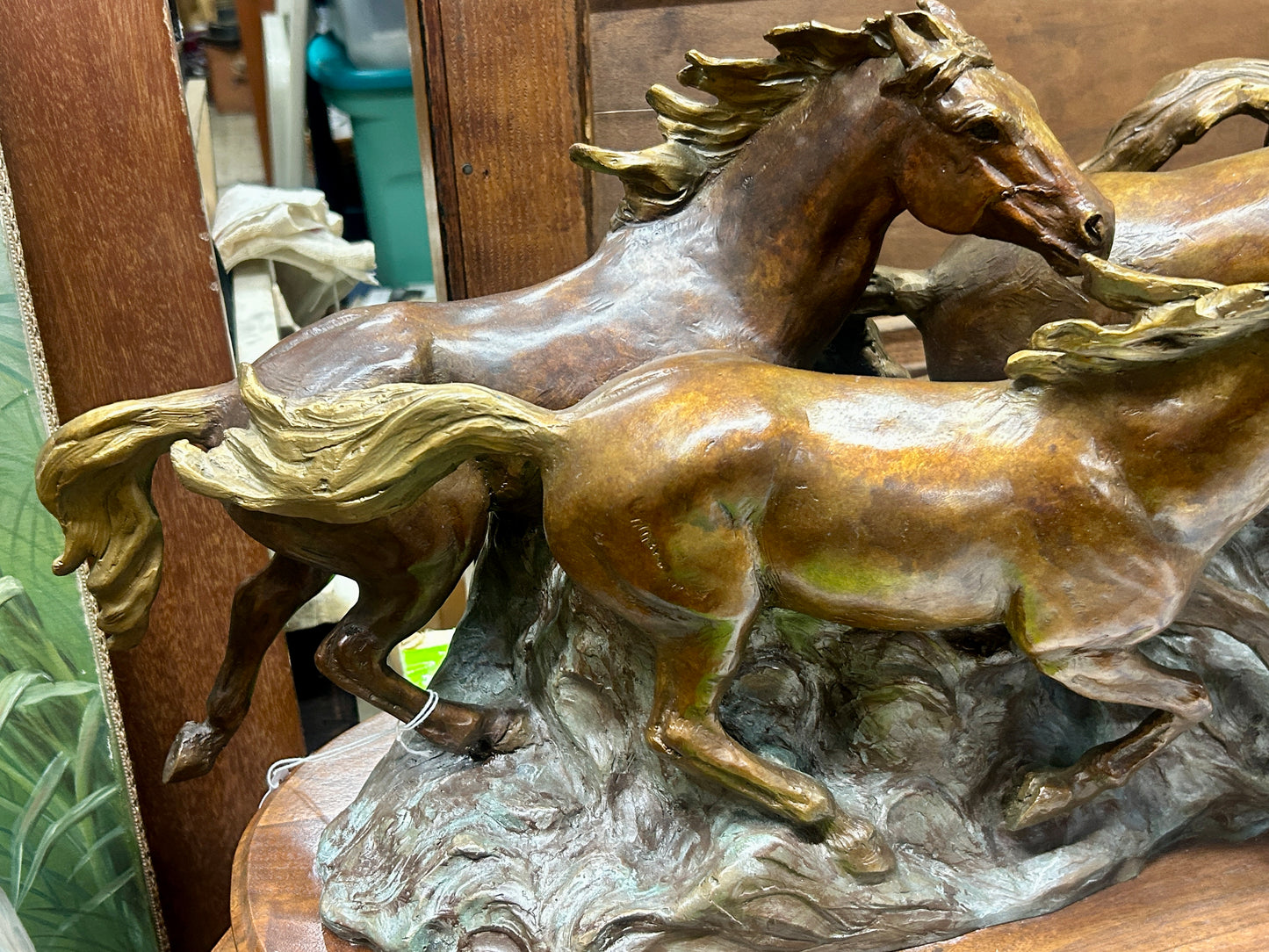 MARIANNE CAROSELLI BRONZE SCULPTURE OF HORSES RUNNING