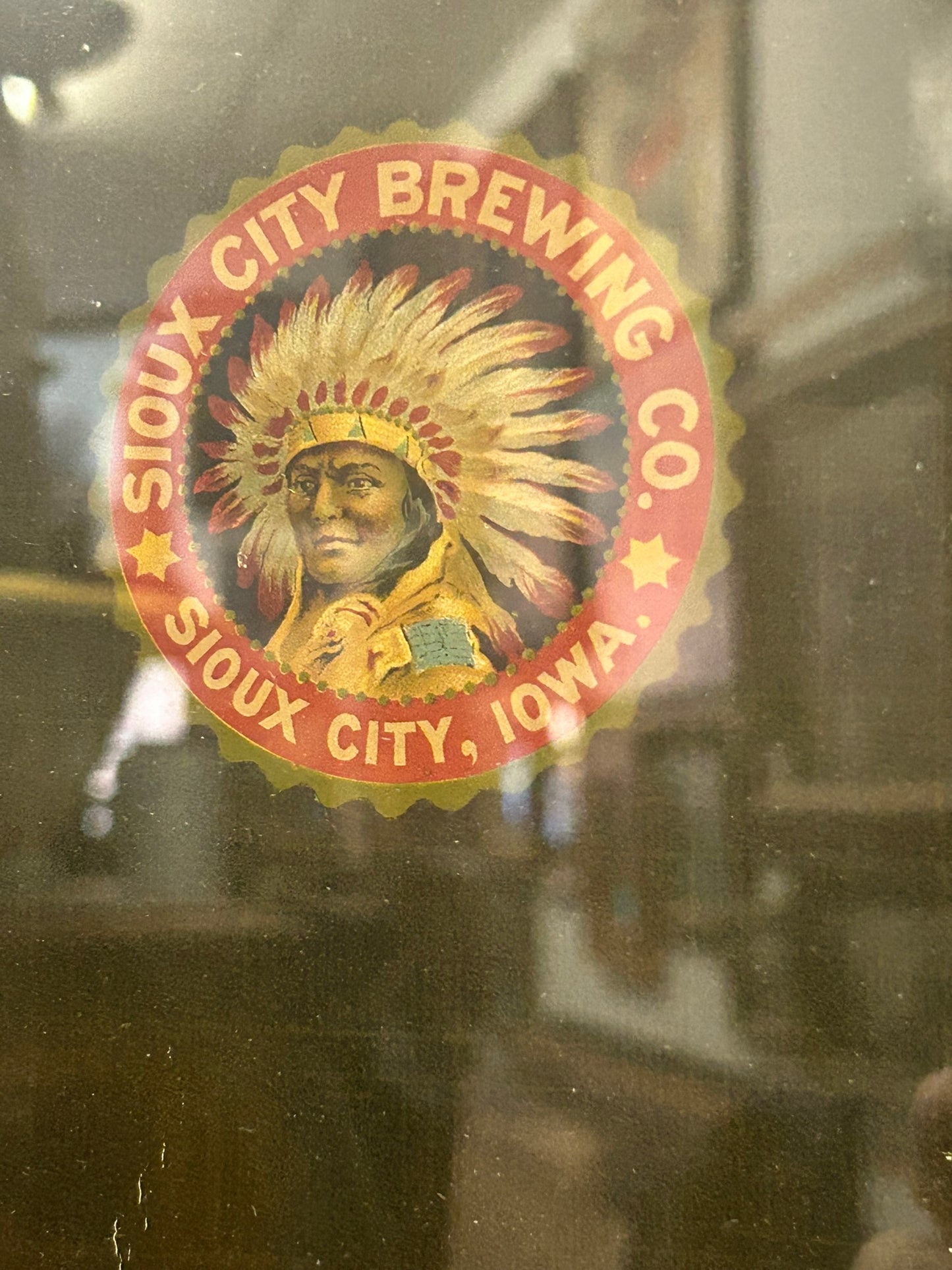 WESTERN BREW ANTIQUE IOWA BEER ADVERTISING SIGN