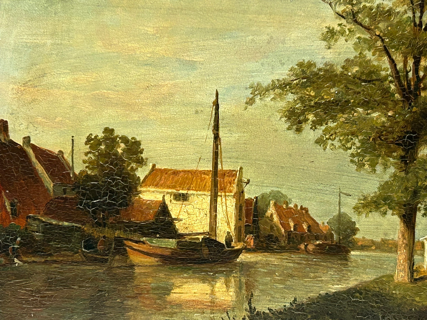 JOHAN BARTHOLD JONGKIND 1819-1891 PAINTING CANAL SCENE.  CALL FOR PRICE INFO