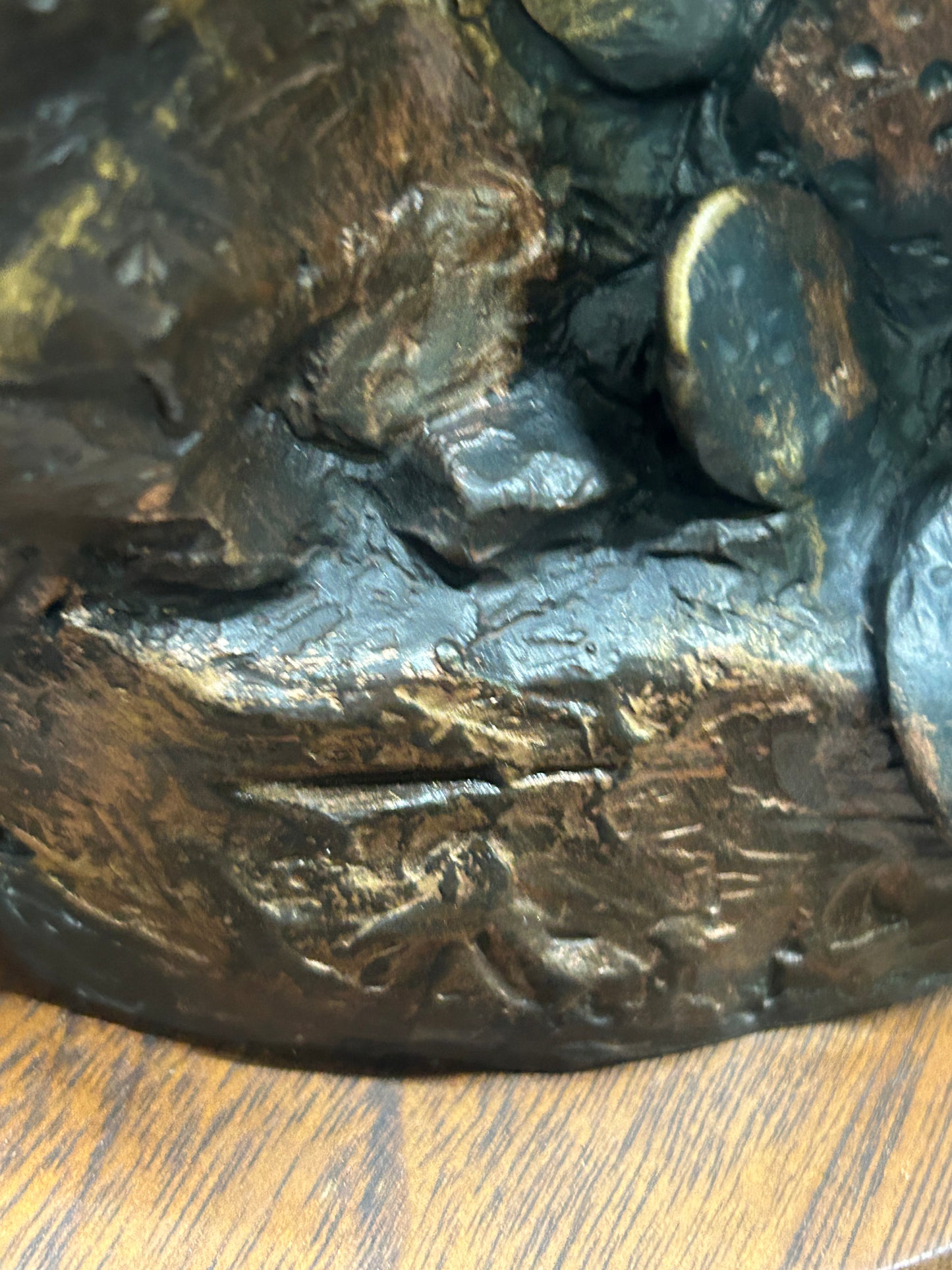 SUSAN KLIEWER BRONZE OF NATIVE AMERICAN HOLDING STAFF