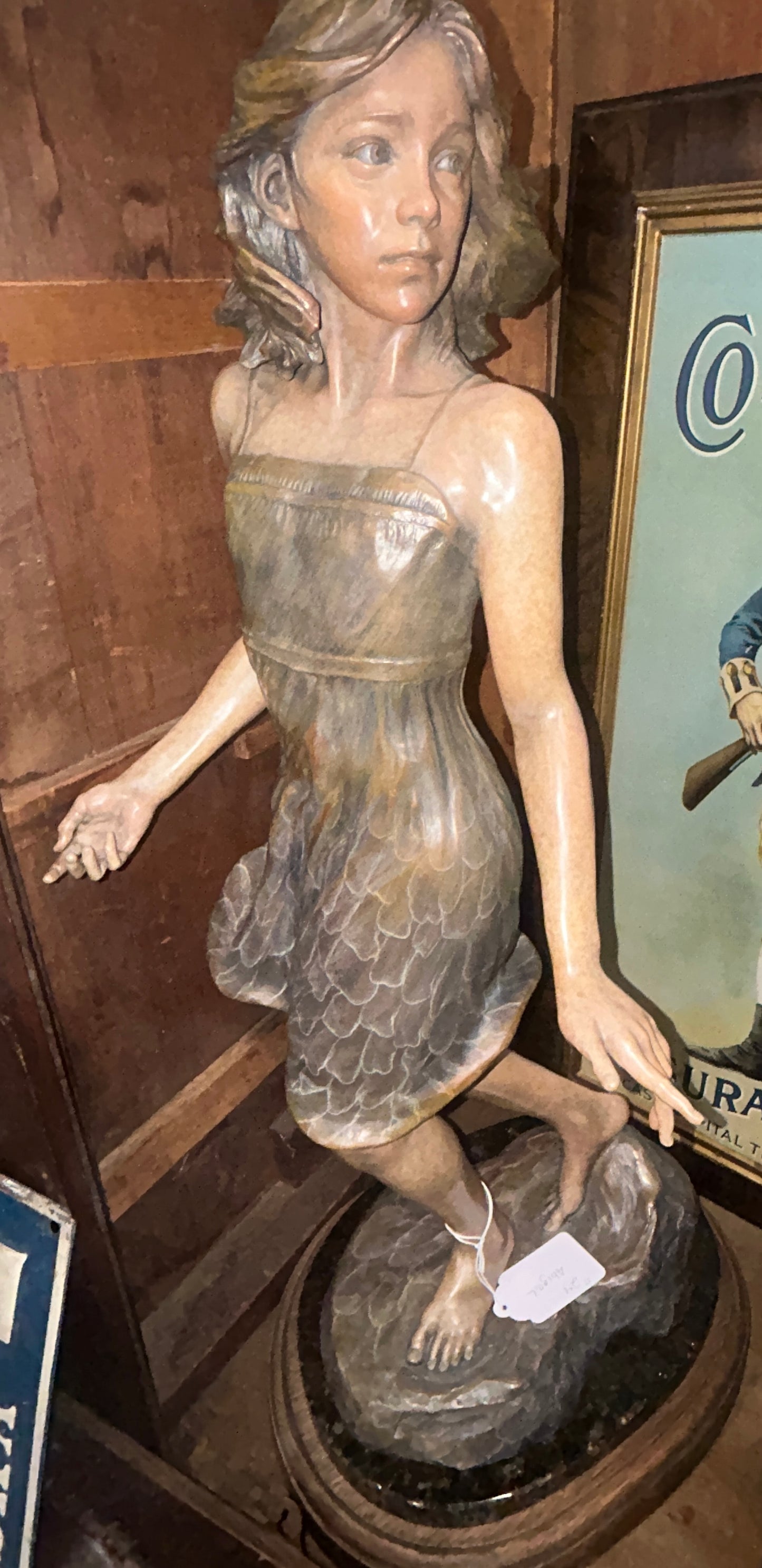 ANGELA MIA DE LA VEGA BRONZE SCULPTURE "PIVOTAL MOMENT" YOUNG GIRL