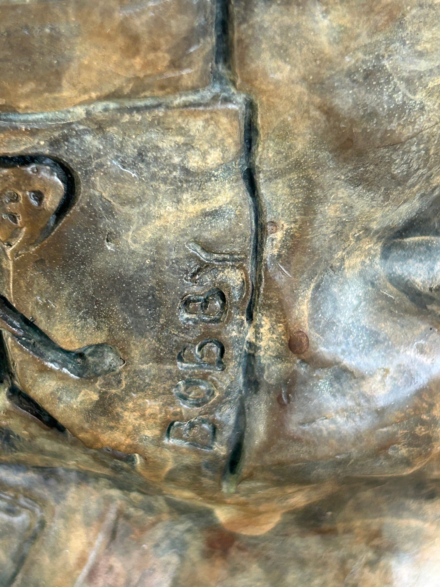 ANGELA MIA DE LA VEGA BRONZE SCULPTURE OF A GIRL "SECURITY BLANKET"