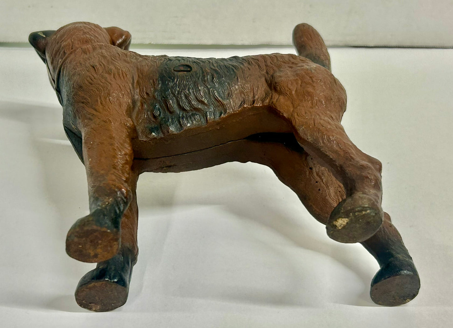 CAST IRON ANTIQUE DOORSTOP OF FOX TERRIER BY HUBLEY