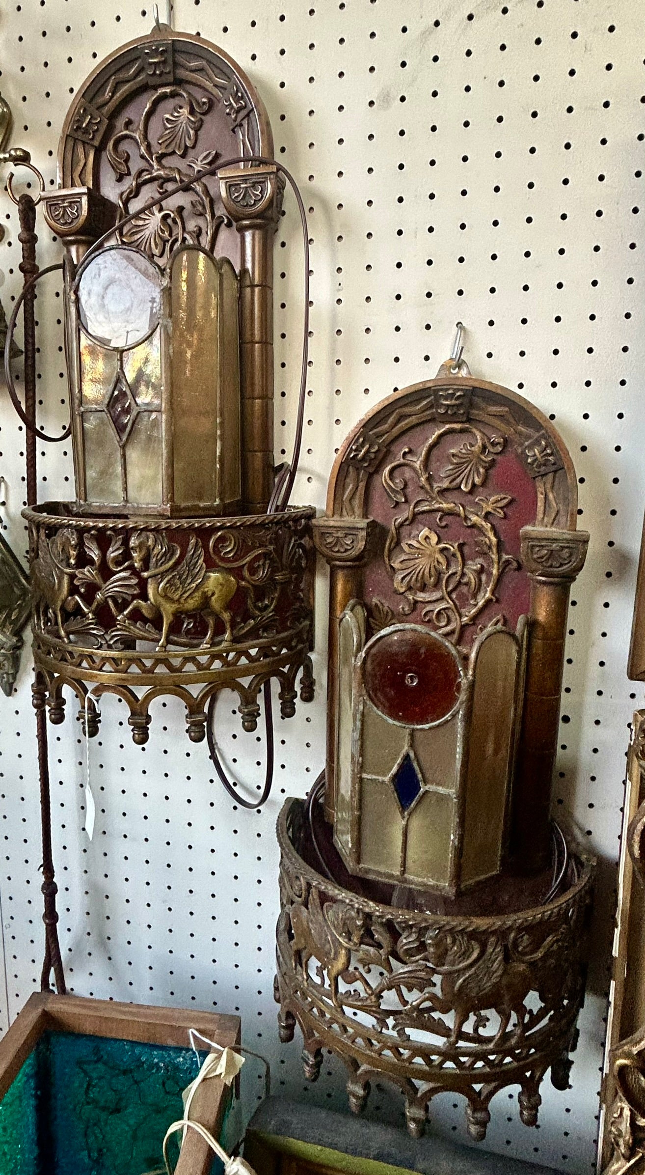 ANTIQUE DECO WALL SCONCES ORIGINALLY FROM LINCOLN NEBRASKA STUART THEATER