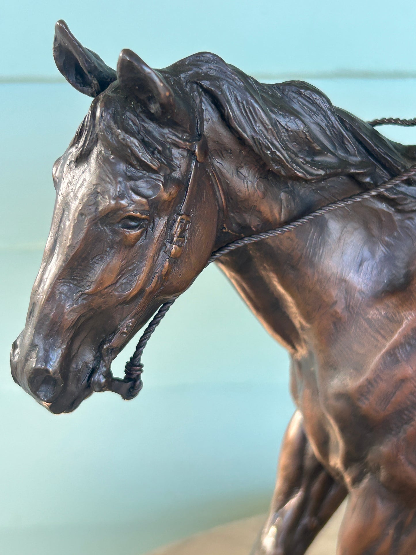 CLOYD BARNES BRONZE SCULPTURE OF FUR TRAPPER