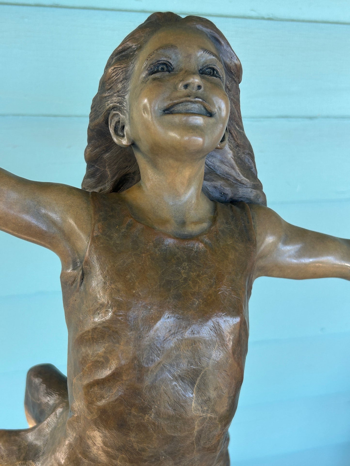 ANGELA MIA DE LA VEGA BRONZE SCULPTURE OF GIRL