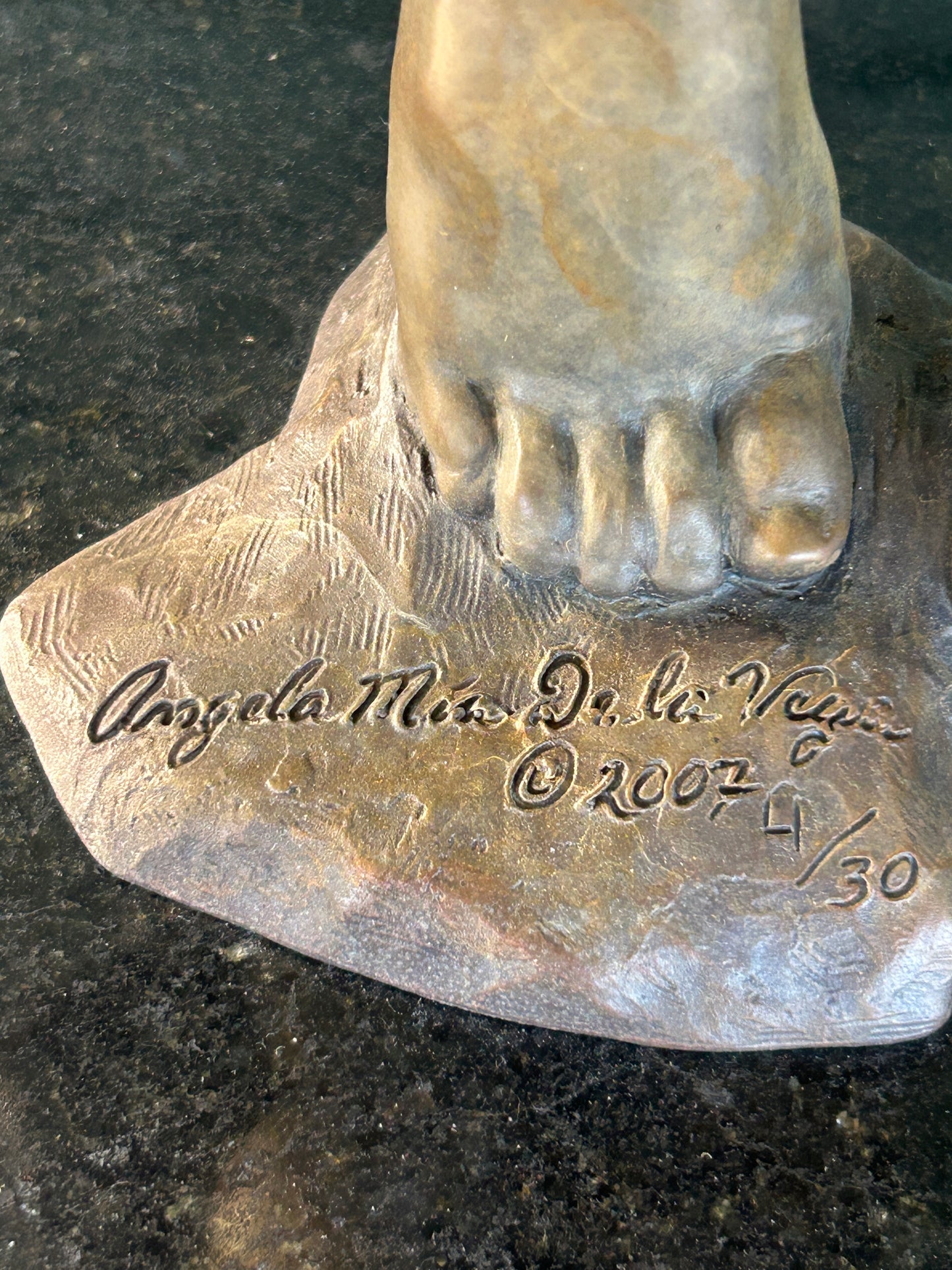 ANGELA MIA DE LA VEGA BRONZE SCULPTURE OF GIRL