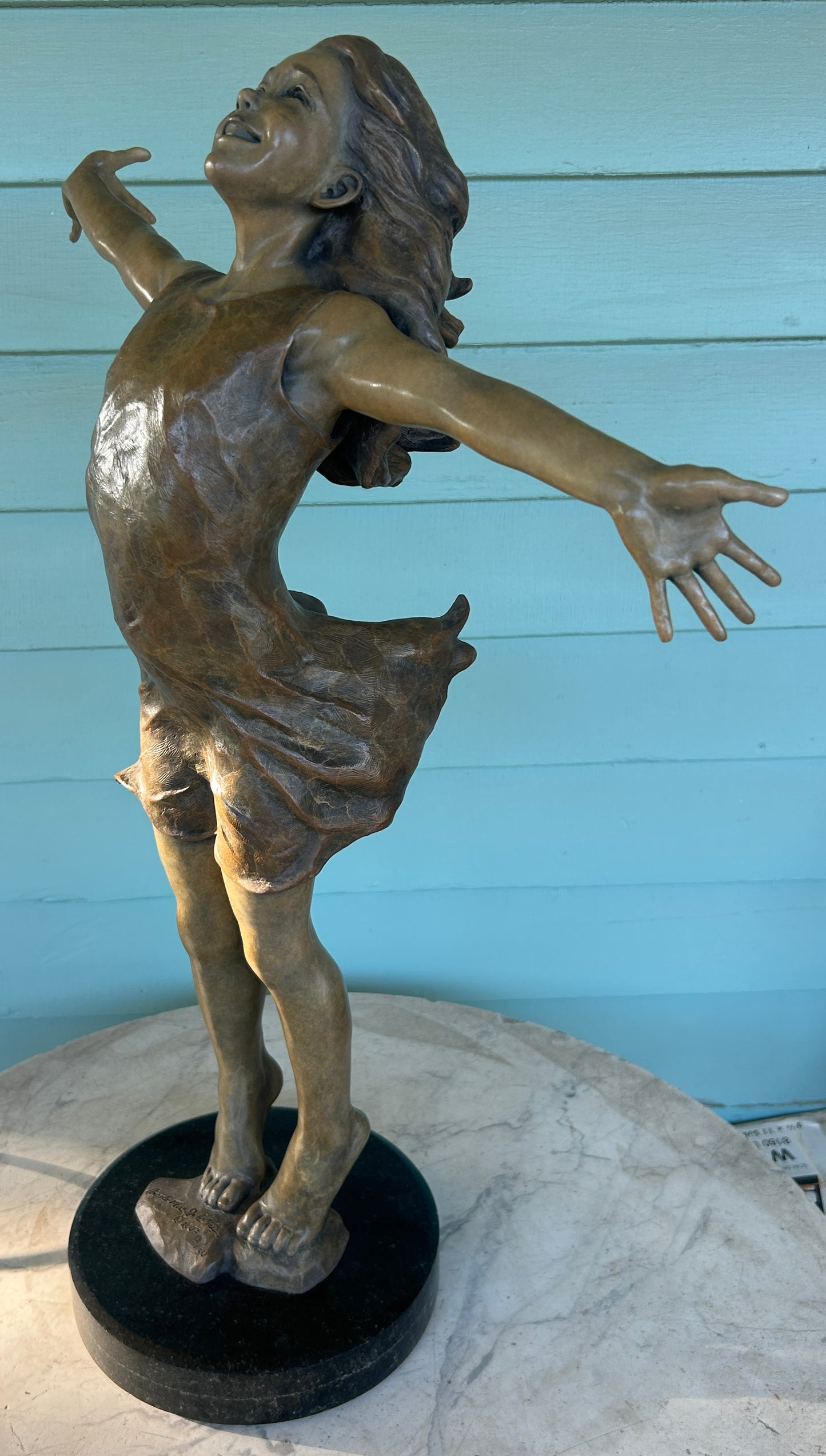 ANGELA MIA DE LA VEGA BRONZE SCULPTURE OF GIRL