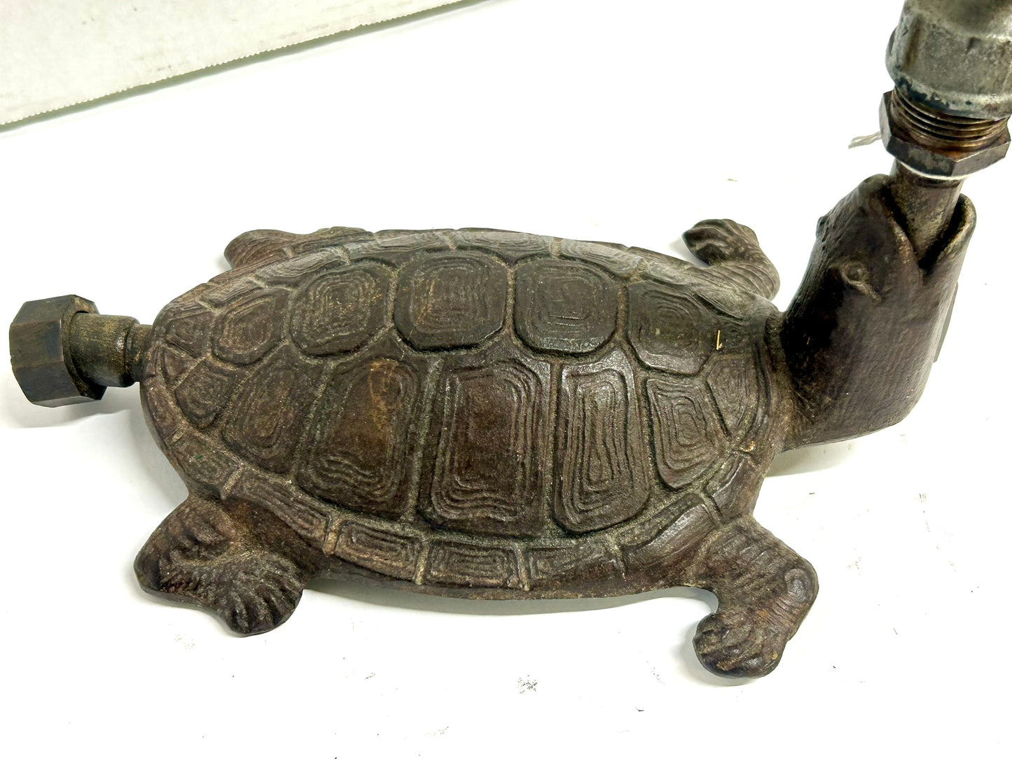 ANTIQUE CAST IRON FIGURAL LAWN SPRINKLER OF TURTLE