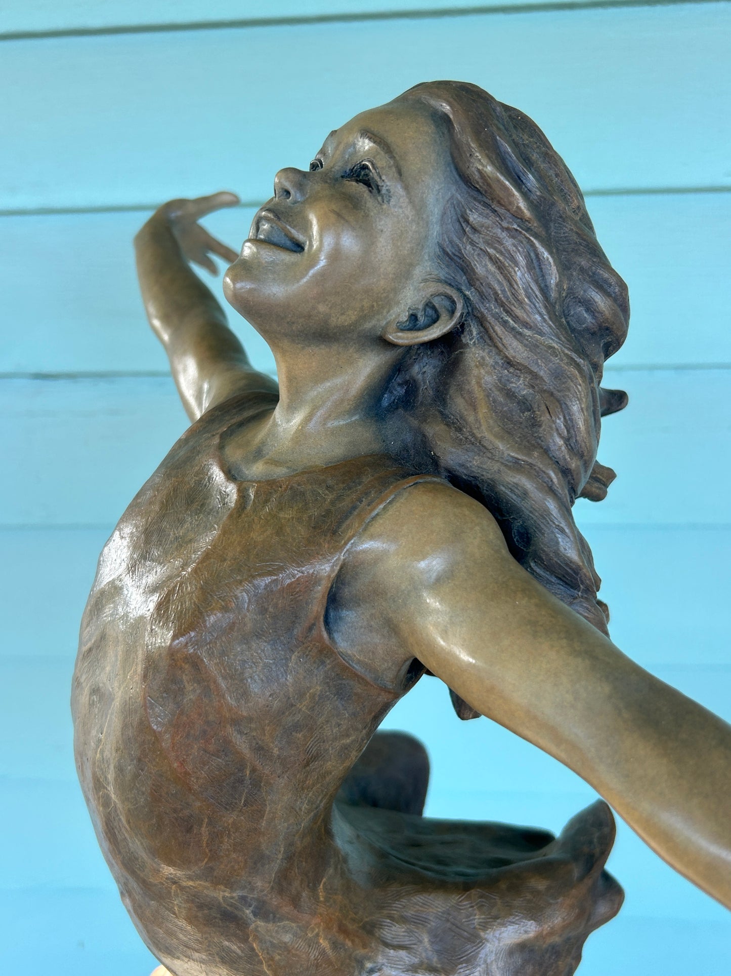 ANGELA MIA DE LA VEGA BRONZE SCULPTURE OF GIRL