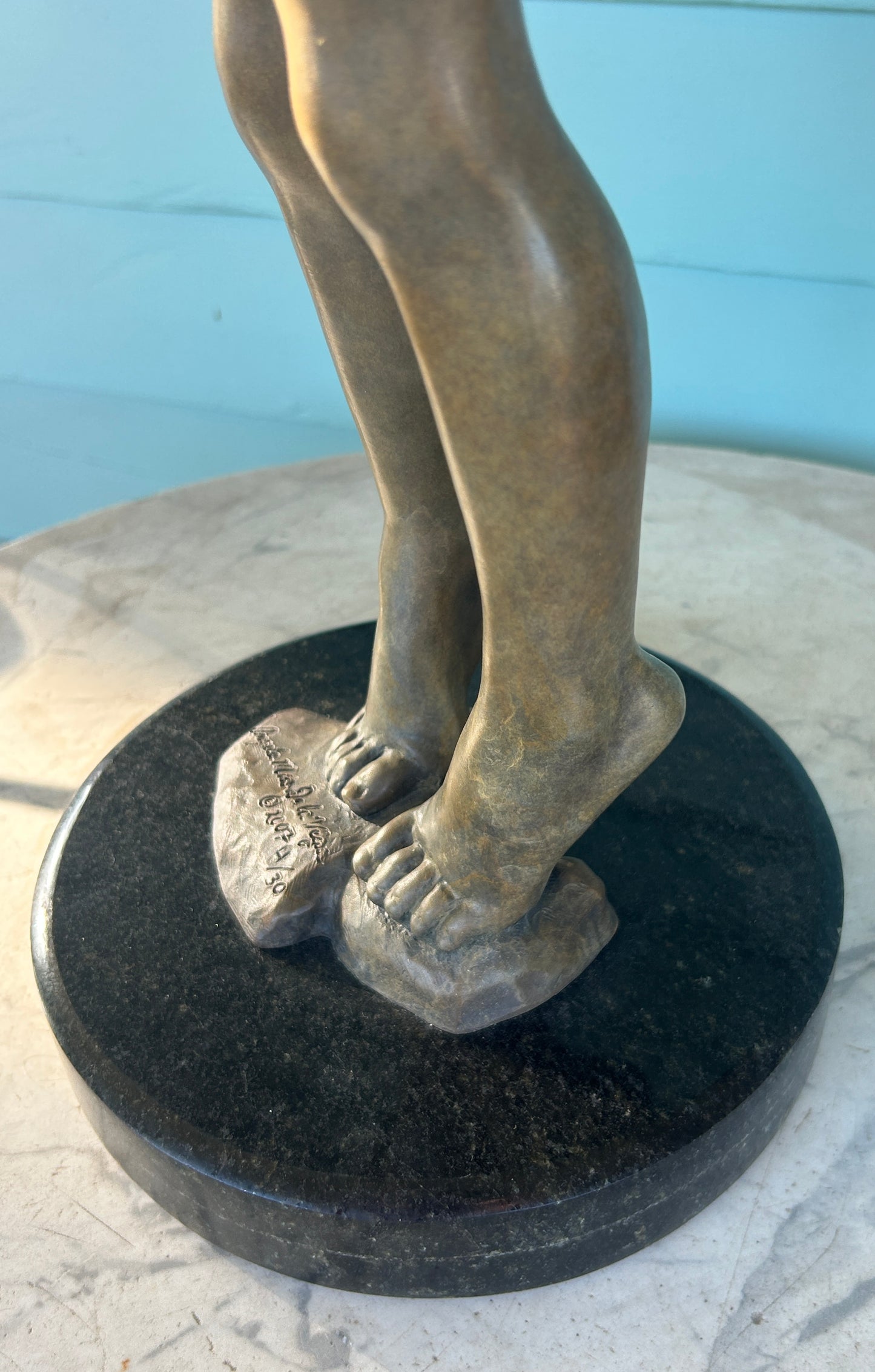 ANGELA MIA DE LA VEGA BRONZE SCULPTURE OF GIRL