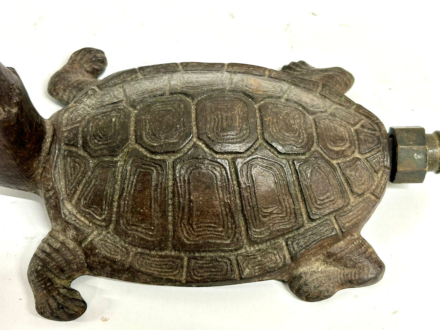 ANTIQUE CAST IRON FIGURAL LAWN SPRINKLER OF TURTLE