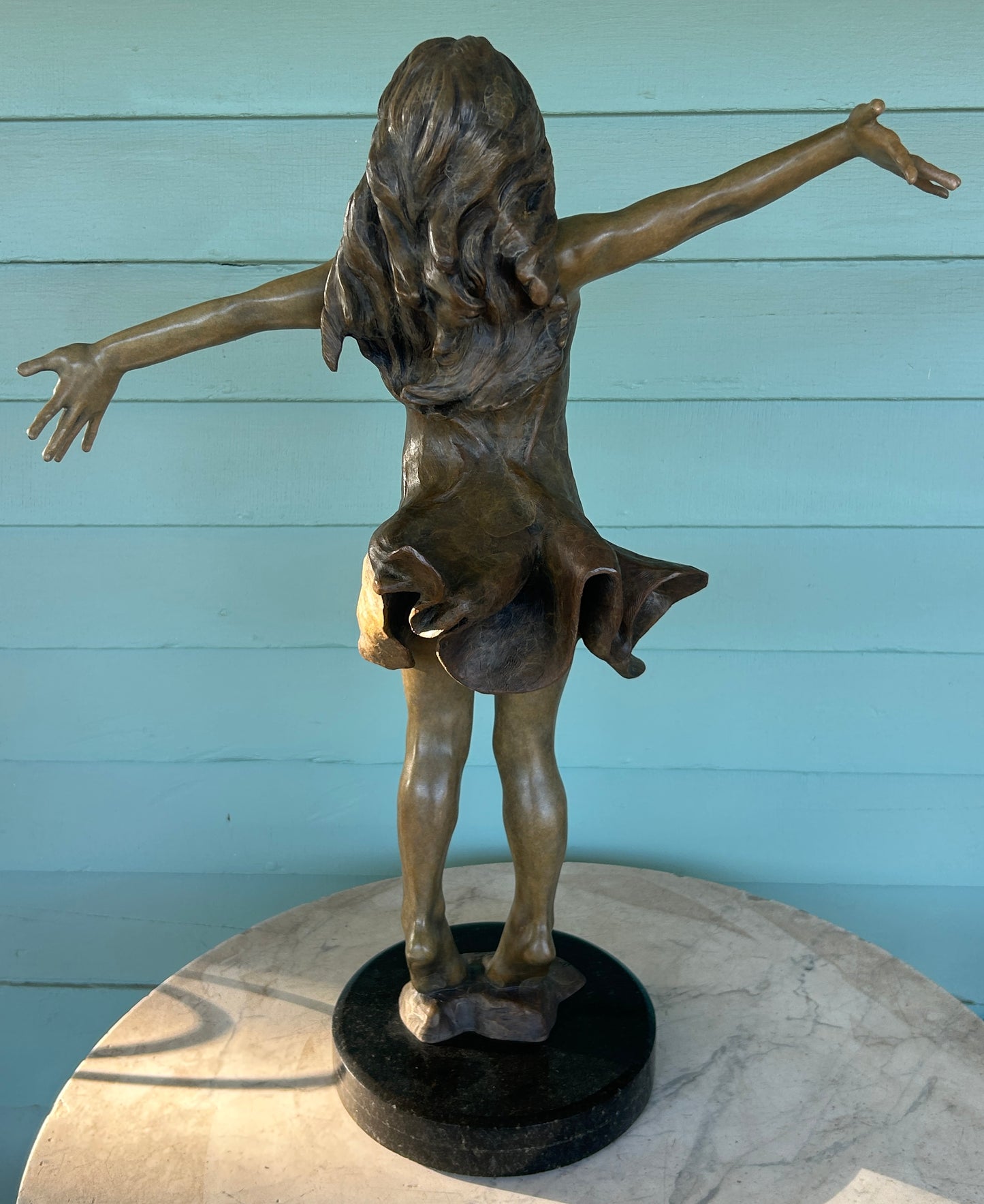 ANGELA MIA DE LA VEGA BRONZE SCULPTURE OF GIRL