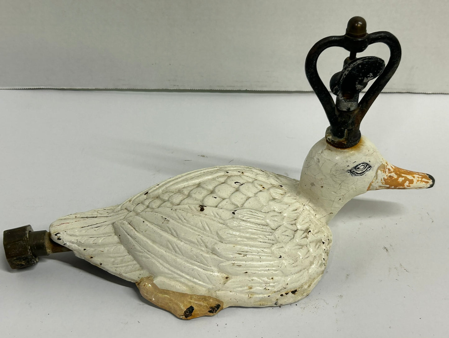 ANTIQUE CAST IRON FIGURAL LAWN SPRINKLER OF DUCK