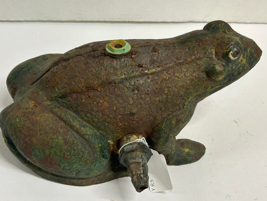 CAST IRON FIGURAL FROG LARGE LAWN SPRINKLER