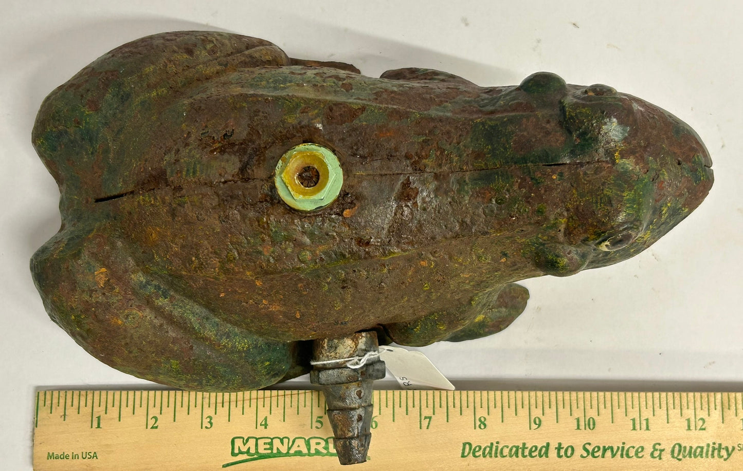 CAST IRON FIGURAL FROG LARGE LAWN SPRINKLER
