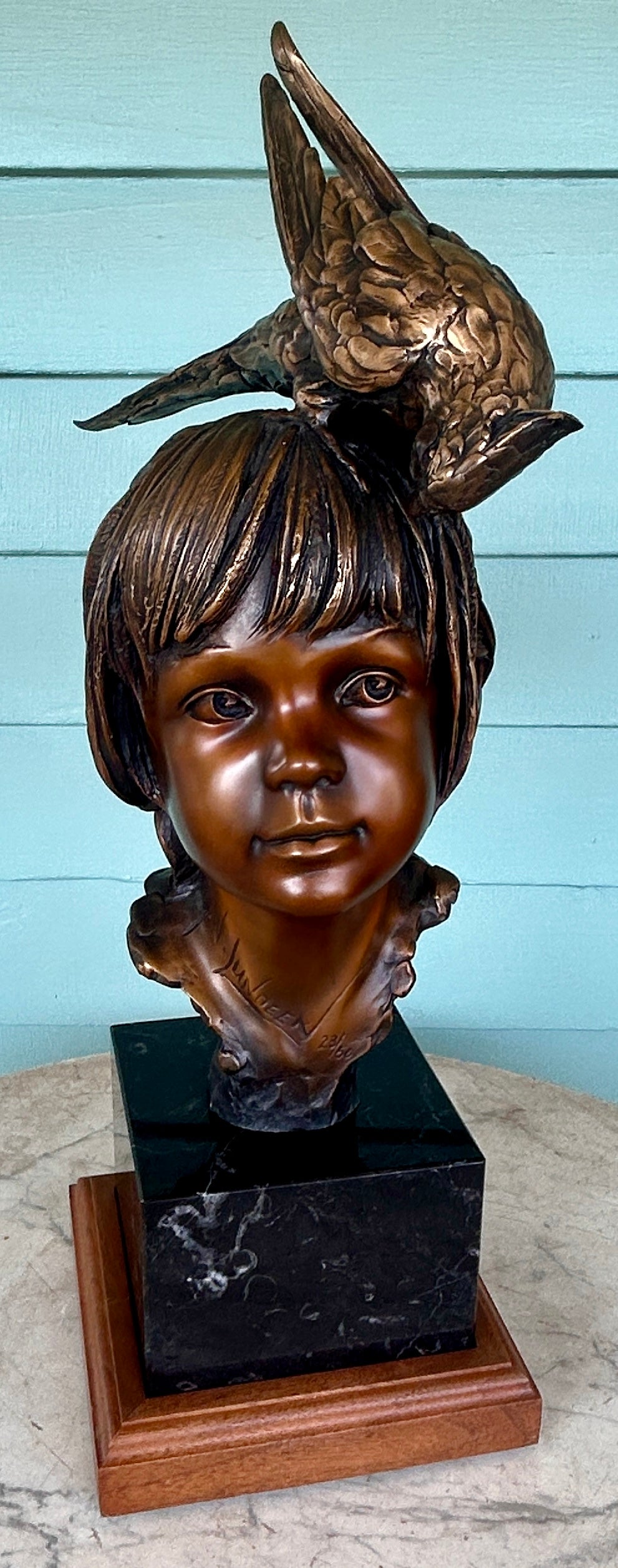 GEORGE LUNDEEN COLORADO BRONZE STUDY "NEW FRIENDS"