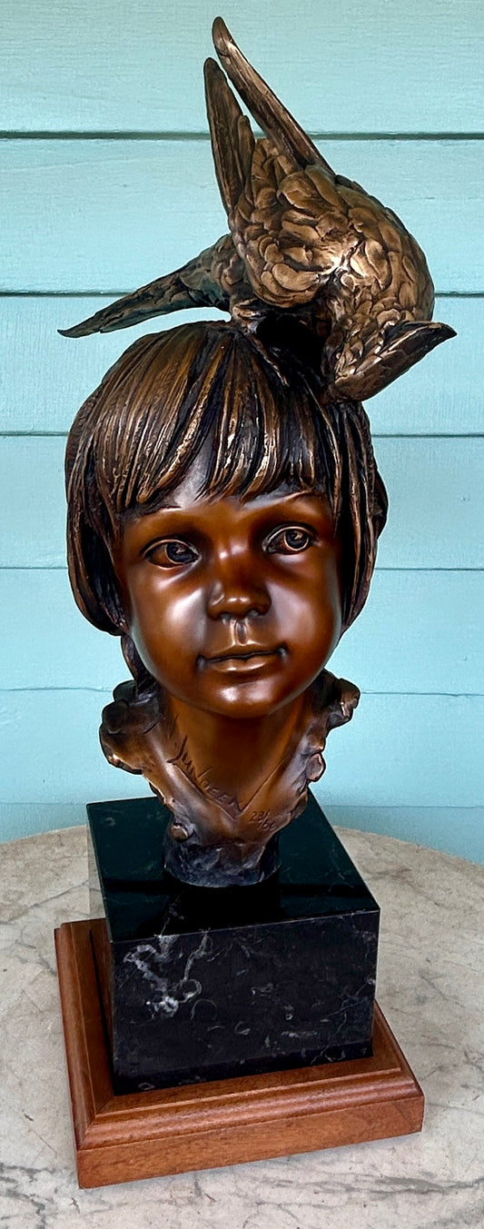 GEORGE LUNDEEN COLORADO BRONZE STUDY "NEW FRIENDS"