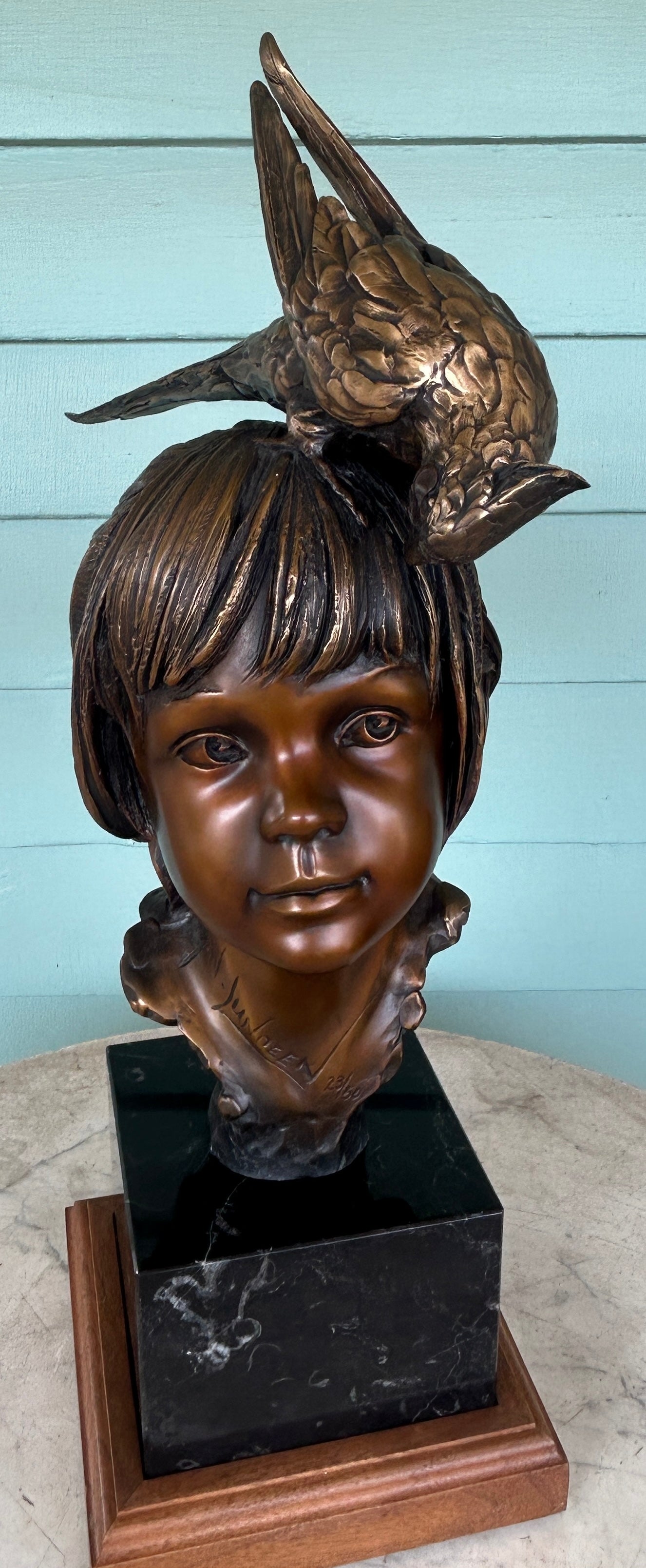 GEORGE LUNDEEN COLORADO BRONZE STUDY "NEW FRIENDS"