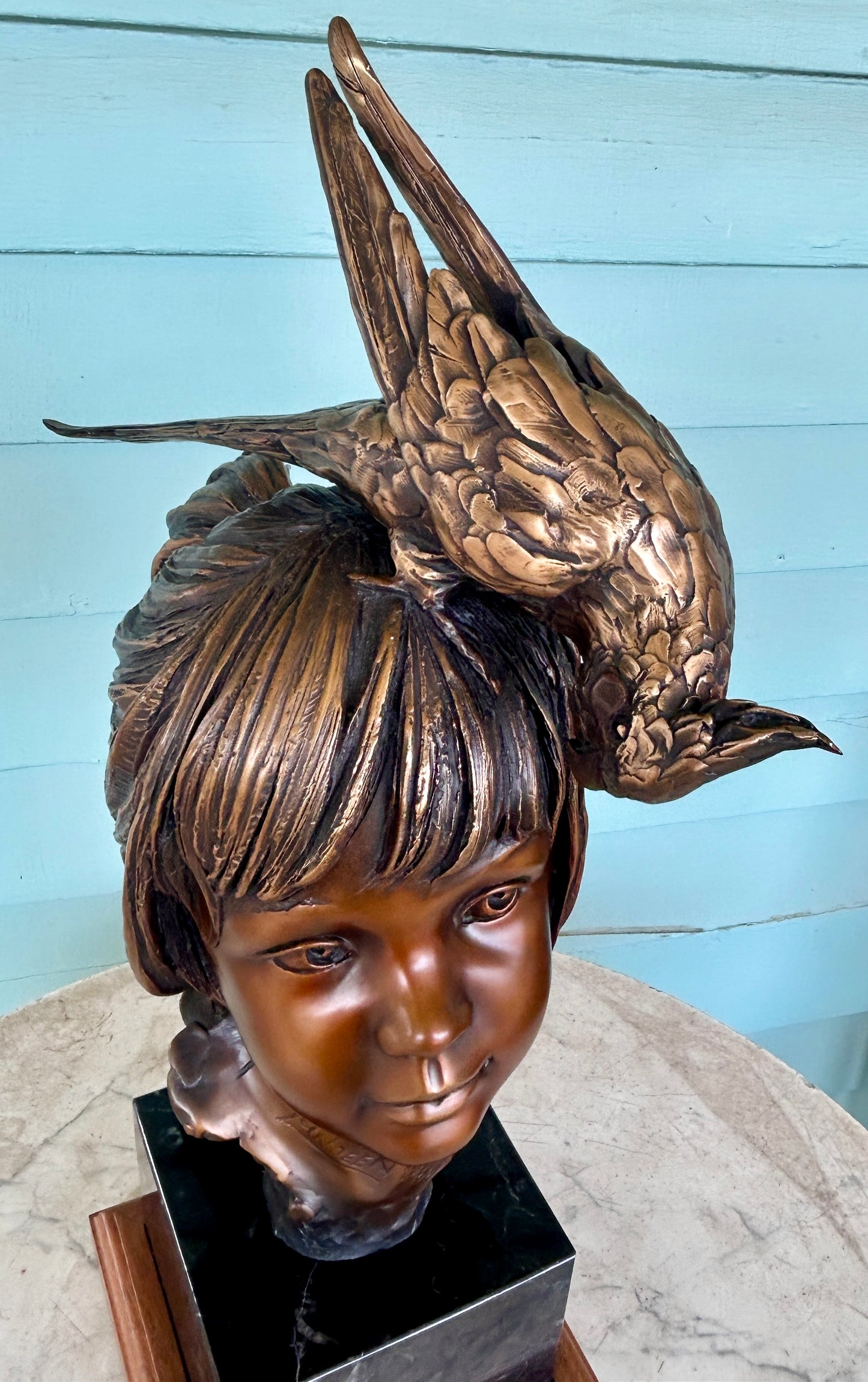GEORGE LUNDEEN COLORADO BRONZE STUDY "NEW FRIENDS"