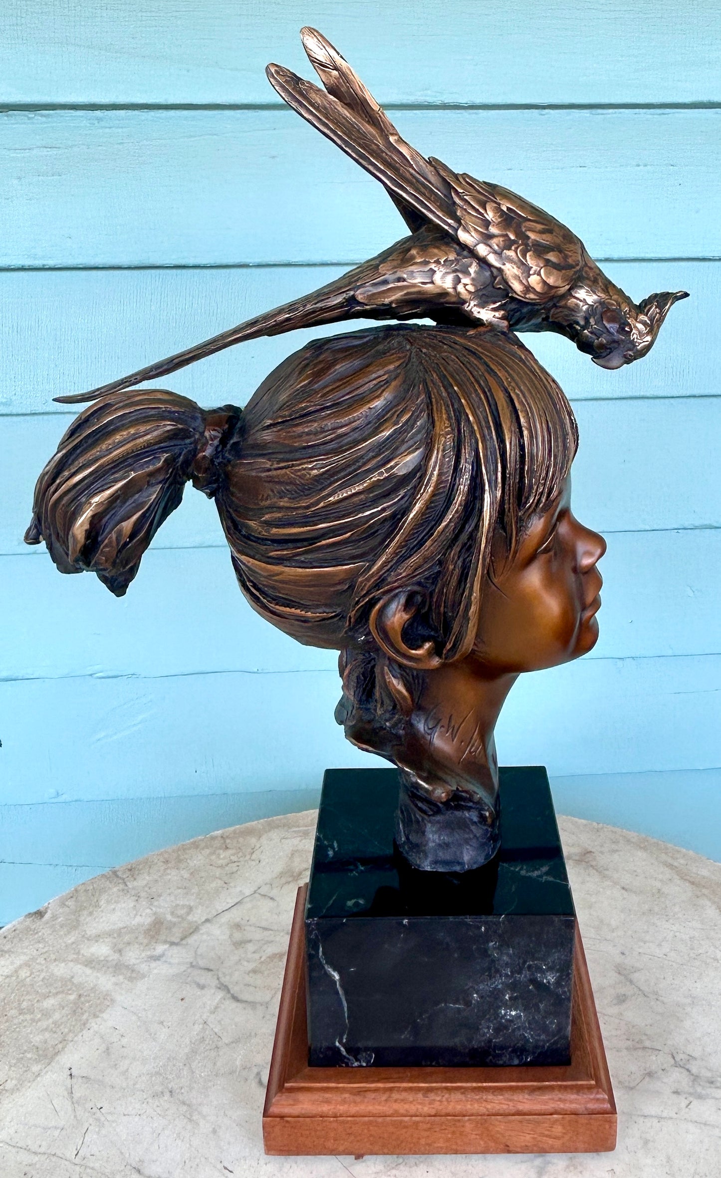 GEORGE LUNDEEN COLORADO BRONZE STUDY "NEW FRIENDS"