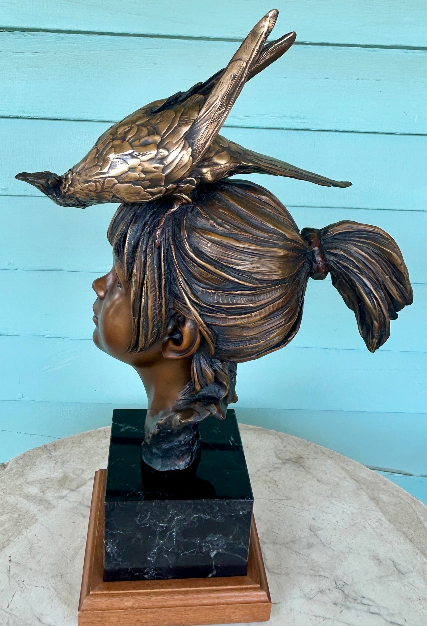 GEORGE LUNDEEN COLORADO BRONZE STUDY "NEW FRIENDS"