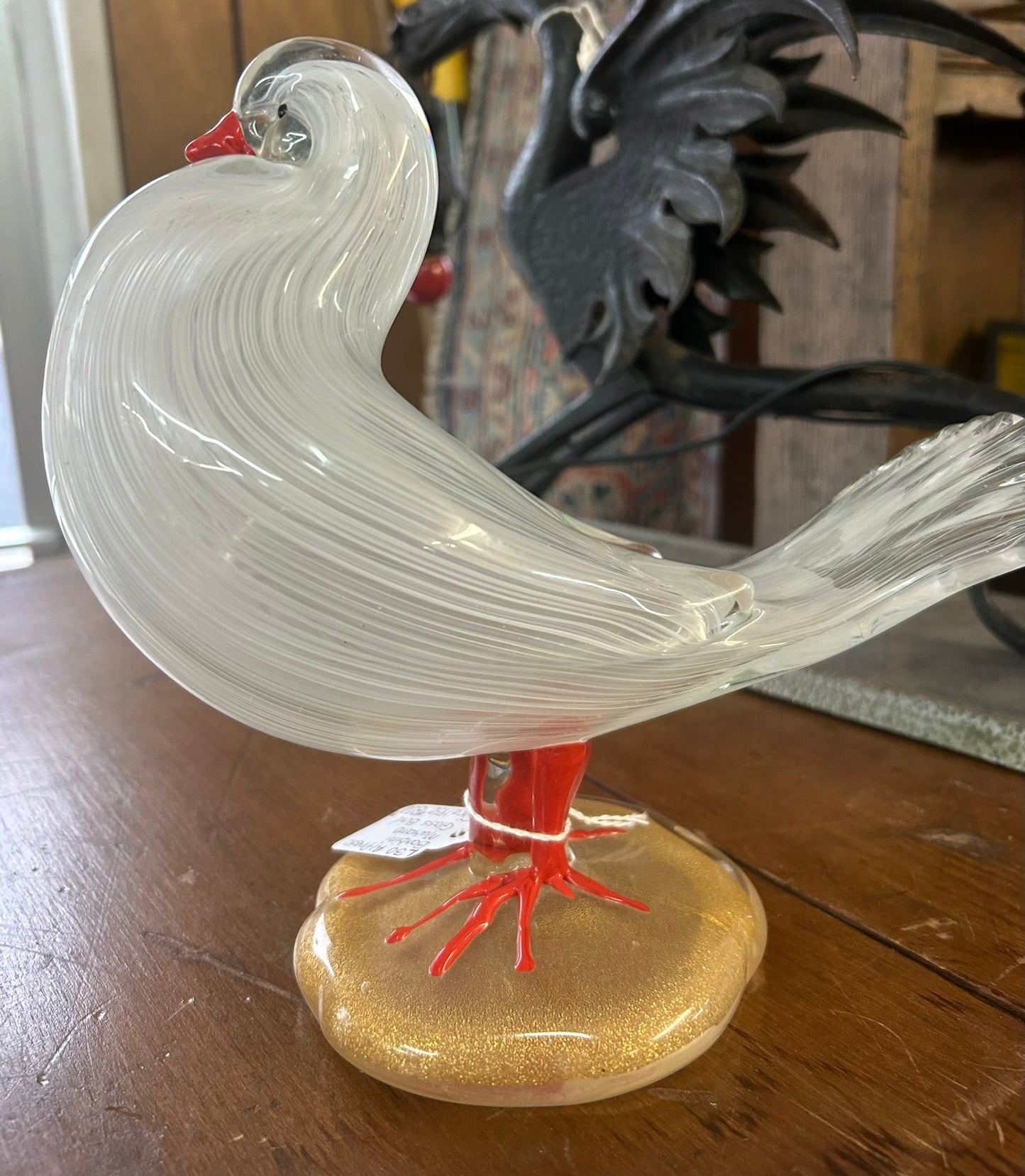 ALFREDO BARBINI MURANO GLASS BIRD CIRCA 1950