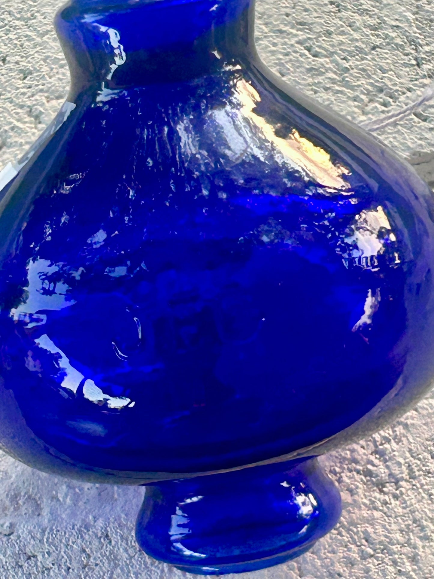 LIGHTNING ROD BALL COBALT GLASS J.F.G.