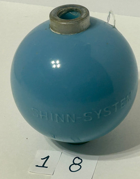 ANTIQUE BLUE MILK GLASS LIGHTNING ROD BALL SHINN SYSTEM