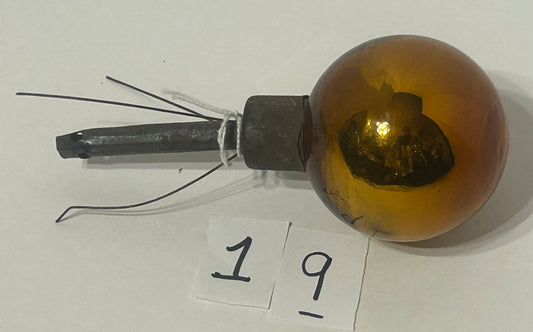 LIGHTNING ROD UNUSUAL GOLD MERCURY GLASS TOPPER