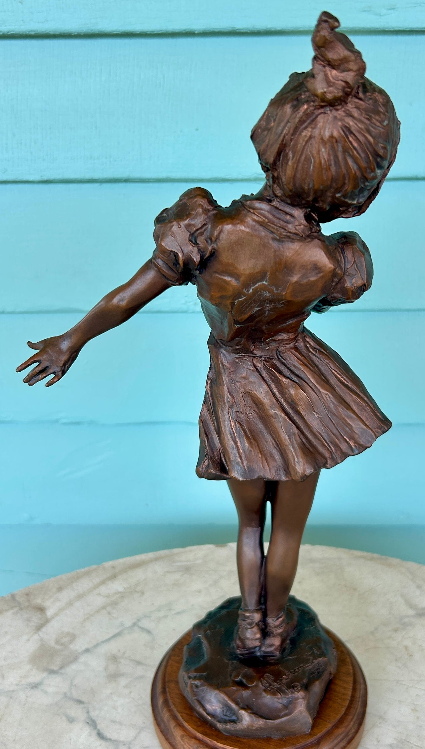 GLENNA GOODACRE 1939-2020 BRONZE SCULPTURE OF GIRL DANCING
