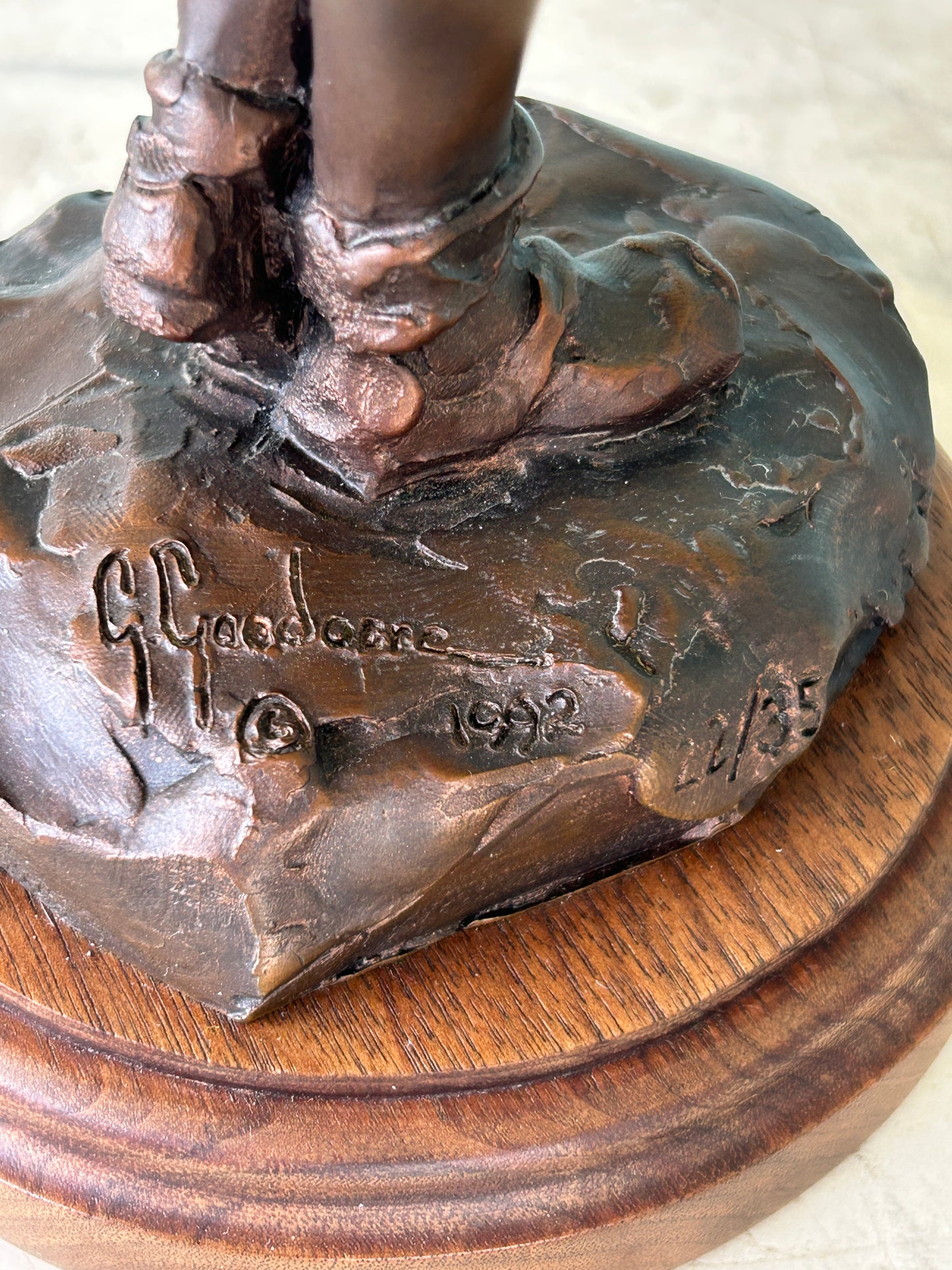 GLENNA GOODACRE 1939-2020 BRONZE SCULPTURE OF GIRL DANCING