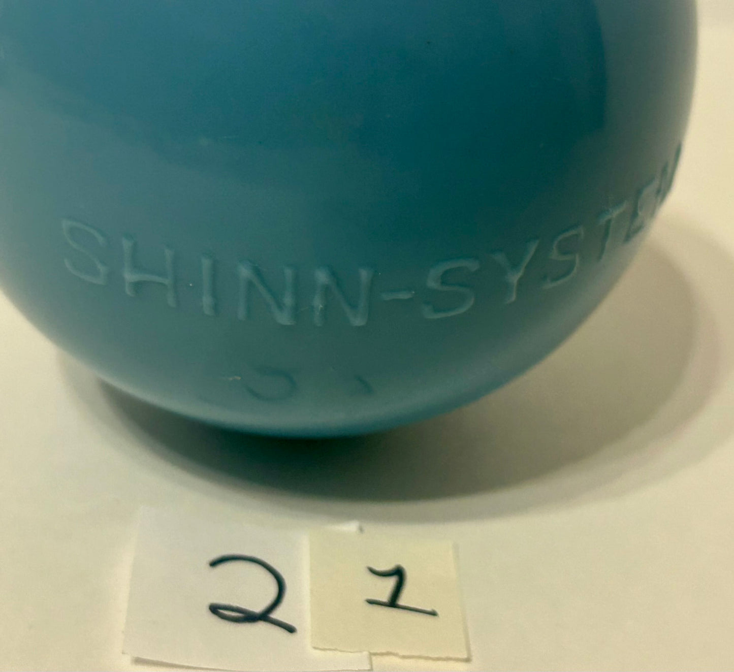 LIGHTNING ROD BALL BY SHINN SYSTEM BLUE MILK GLASS