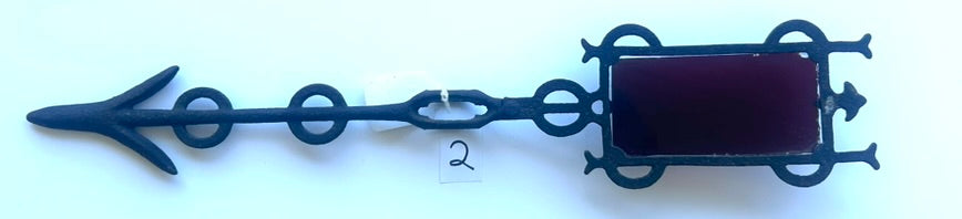 LIGHTNING ROD ARROW WITH RED GLASS TAIL