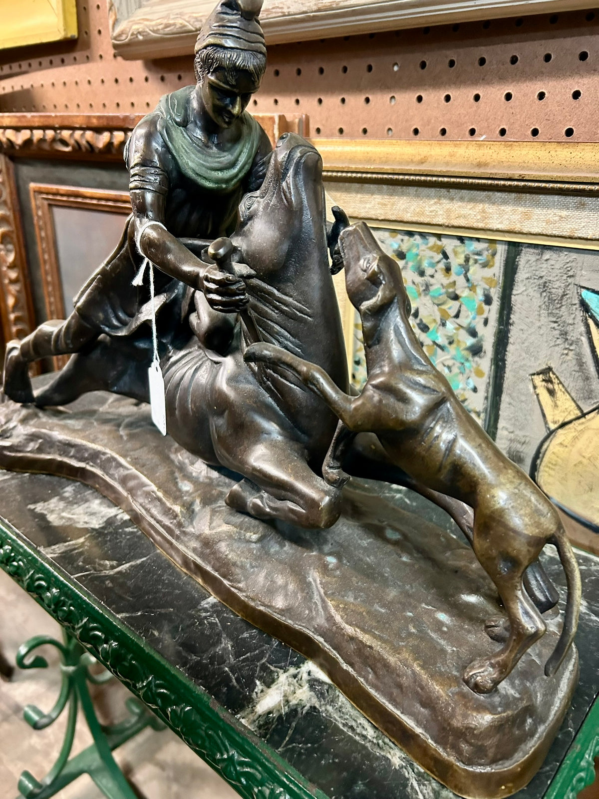 Mithras Intaglio BRONZE SCULPTURE OF MITHRAS SLAYING A BULL – Triple A Antiques