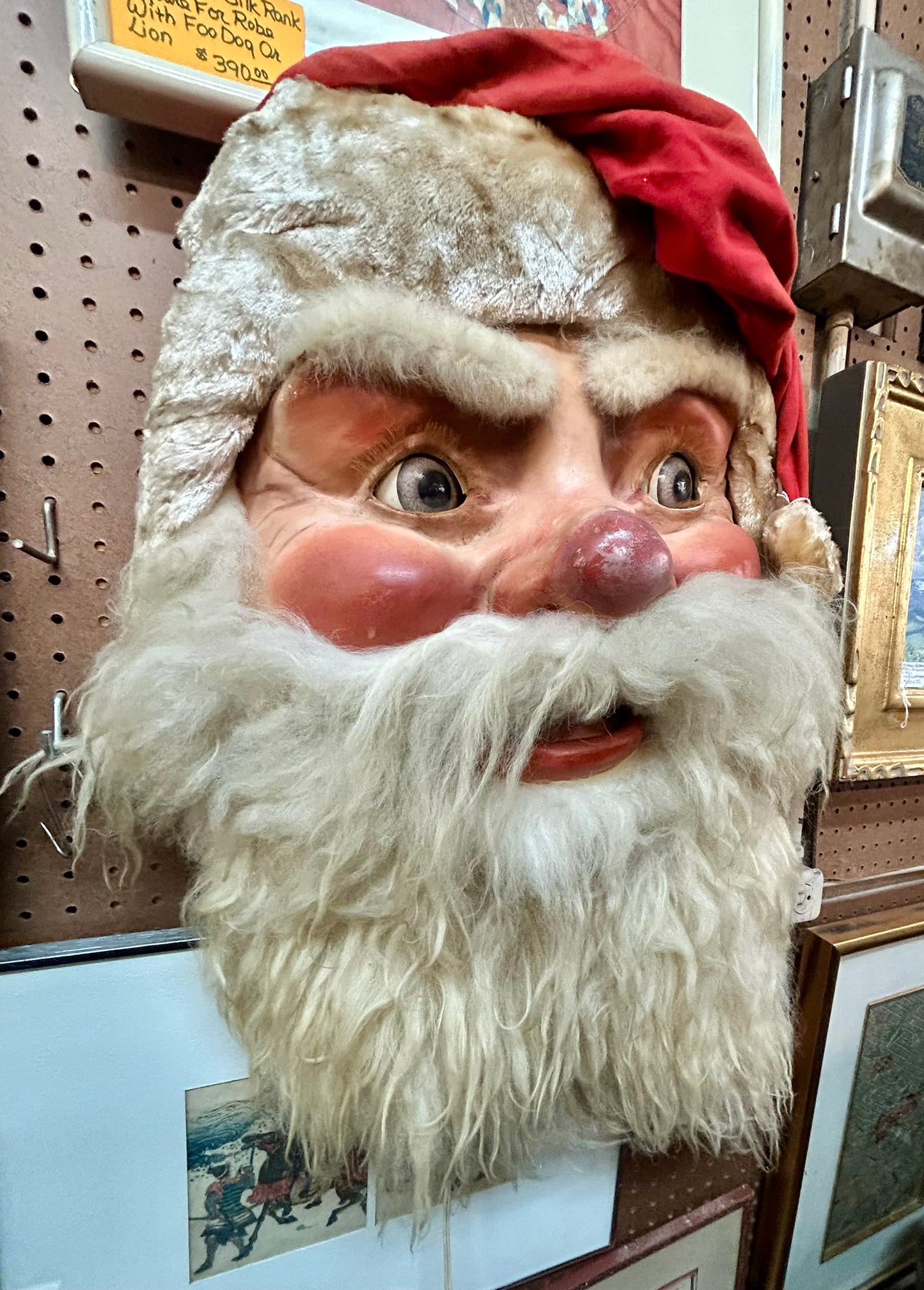 ANTIQUE MECHANICAL SANTA CLAUS STORE DISPLAY