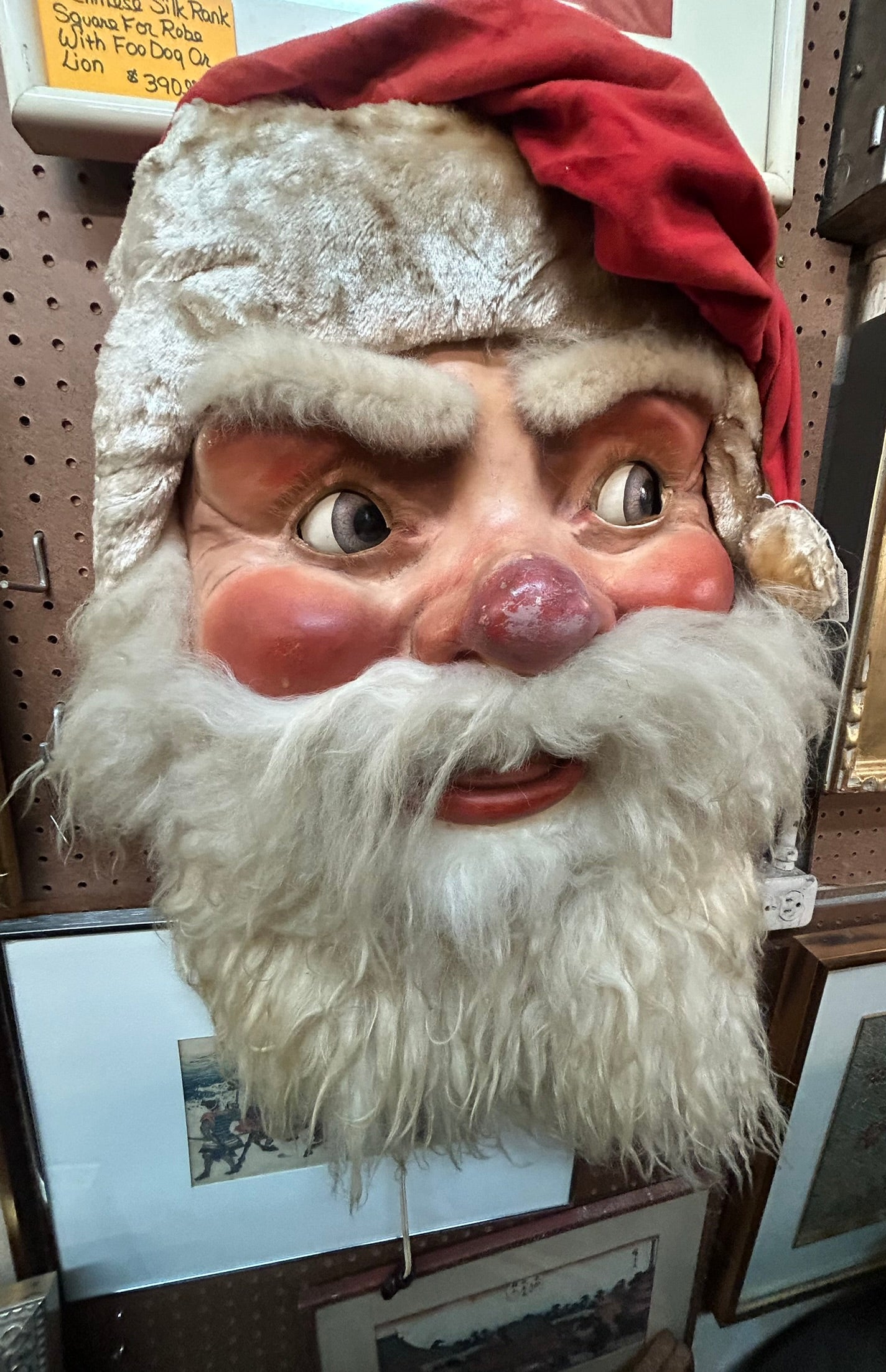 ANTIQUE MECHANICAL SANTA CLAUS STORE DISPLAY