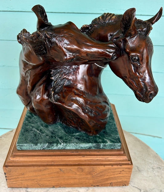 CAROL CUNNINGHAM BRONZE SCULPTOR FROM COLORADO AND IOWA BRONZE OF HORSES