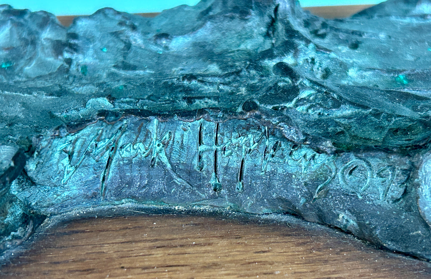 MARK HOPKINS COLORADO BRONZE ARTIST SCULPTURE OF NATIVE AMERICANS